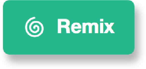Image of the Remix button that enables to remix a project made by another Scratcher.