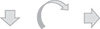 Picture of an arrow symbol depicting the sequence of a computer program.